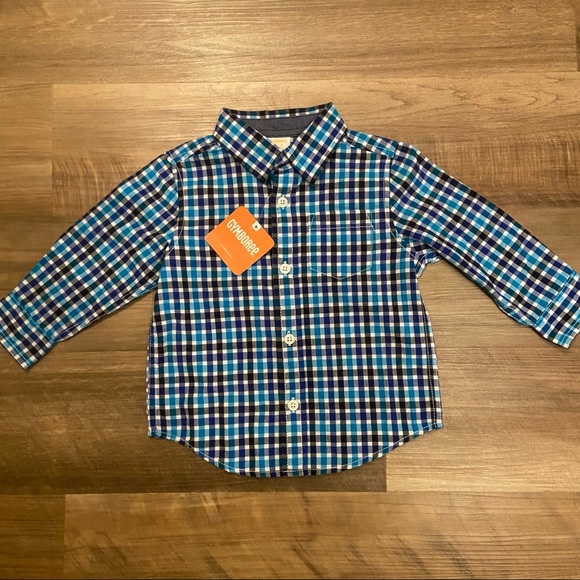 NWT Baby boys long sleeve plaid button up - Picture 3 of 10